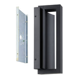 Jubilee 12-inch Matte Black 5CCT LED Exterior Wall Sconce