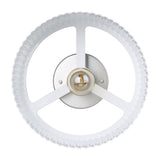 Leilani 11-inch 1-light Brushed Nickel Semi-Flush Mount with Matte White Metal Shade