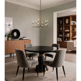 Montclair 26-inch 6-light Forged Bronze and Natural Alabaster Chandelier