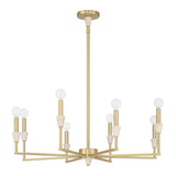 Montclair 32-inch 8-light Brushed Gold and Natural Alabaster Chandelier