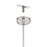 Agate 20-inch 4-light Polished Nickel Pendant Light with Clear Holophane Glass Shade