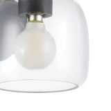 Valentina 5-inch 1-light Matte Black Vanity Light with Clear Glass Shade