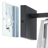 Valentin 4-inch 1-light Matte Black Vanity Light with Clear Pressed Glass Shade
