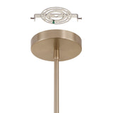 Courtney 12-inch Champagne Gold 5CCT LED Convertible Pendant with Clear Water Glass