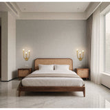 Dahlia 18-inch 3-light Brass Wall Sconce with Opal Glass Shades