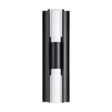 Colton 18-inch 2-light Textured Black 5CCT LED Vanity Light with Etched Opal Glass Shades