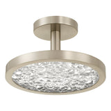 Courtney 12-inch Champagne Gold 5CCT LED Convertible Pendant with Clear Water Glass