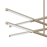 Overture 36-inch 8-light Champagne Gold 5CCT LED Chandelier