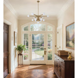 Stockholm 40-inch 13-light Champagne Gold Chandelier with Opal Glass Shades