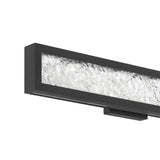 Courtney 24-inch Textured Black 5CCT LED Vanity Light with Clear Water Glass