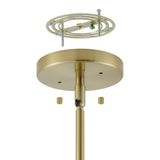 Leah 30-inch 6-light Brushed Gold and White Onyx Chandelier