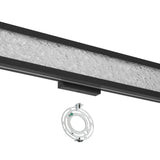 Courtney 32-inch Textured Black 5CCT LED Vanity Light with Clear Water Glass