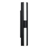 Colton 30-inch 2-light Textured Black 5CCT LED Vanity Light with Etched Opal Glass Shades