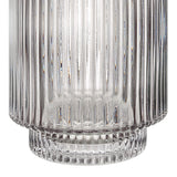 Amiens Glass Vase Grey Fluted By Renwil