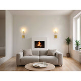 Montclair 12-inch 1-light Brushed Gold and Natural Alabaster Wall Sconce