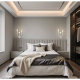 Dahlia 18-inch 3-light Textured White Wall Sconce with Opal Glass Shades