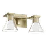 Gilford 14-inch 2-light Champagne Gold Vanity Light with Clear Glass Shades