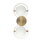 Parker 16-inch 2-light Champagne Gold Vanity Light with Etched Opal Glass Shades