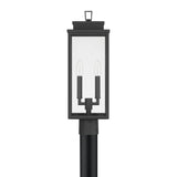 Hillside 20-inch 2-light Textured Black Exterior Post Light with Clear Glass