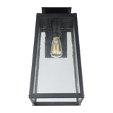 Salford 19-inch 1-light Matte Black Exterior Wall Sconce with Clear Antique Glass
