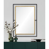 Gray Wall Mirror Gold Leaf, Black By Renwil