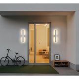 Jacks 36-inch Textured White 5CCT LED Exterior Wall Sconce