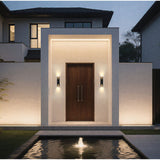 Brera 20-inch 2-light Matte Black and Textured Black Exterior Wall Sconce