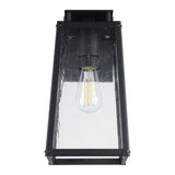 Salford 13-inch 1-light Matte Black Exterior Wall Sconce with Clear Antique Glass