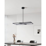 Alfie 40-inch 4-light Textured Black 3CCT LED Chandelier