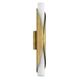 Crescendo 30-inch 2-light Natural Brass Wall Sconce with Alabaster Glass