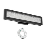 Courtney 18-inch Textured Black 5CCT LED Vanity Light with Clear Water Glass