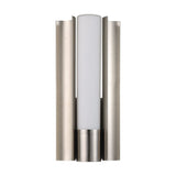 Colton 12-inch 1-light Brushed Nickel 5CCT LED Vanity Light with Etched Opal Glass Shade