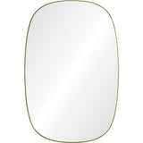 Gallegos Wall Mirror Brushed Brass By Renwil