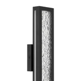 Courtney 18-inch Textured Black 5CCT LED Vanity Light with Clear Water Glass