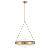 Agate 20-inch 4-light Champagne Gold Pendant Light with Opal Glass Shade