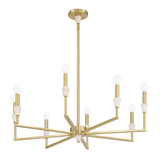 Montclair 32-inch 8-light Brushed Gold and Natural Alabaster Chandelier