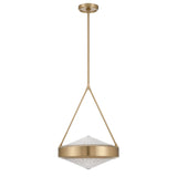 Agate 15-inch 3-light Champagne Gold Pendant Light with Clear Holophane Glass Shade