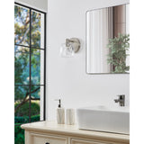 Valentina 5-inch 1-light Brushed Nickel Vanity Light with Clear Glass Shade