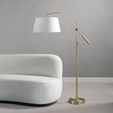 Claire Floor Lamp Satin Brass By Renwil