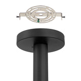 Courtney 12-inch Textured Black 5CCT LED Convertible Pendant with Clear Water Glass