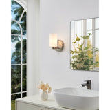 Bedminster 5-inch 1-light Brushed Nickel Vanity Light with Etched Opal Ribbed Glass Shade