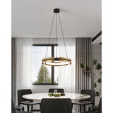Grazia 24-inch Matte Black and Brushed Gold LED Chandelier