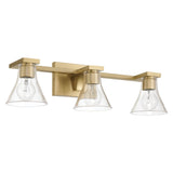 Gilford 24-inch 3-light Champagne Gold Vanity Light with Clear Glass Shades