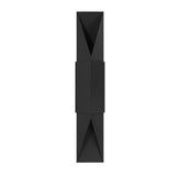 Brera 30-inch 2-light Matte Black and Textured Black Exterior Wall Sconce