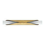 Crescendo 30-inch 2-light Natural Brass Wall Sconce with Alabaster Glass