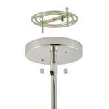 Florian 44-inch 8-light Polished Nickel and Clear Glass Chandelier