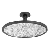 Courtney 24-inch Textured Black 5CCT LED Convertible Pendant with Clear Water Glass