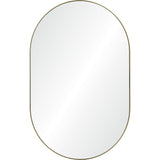 Beckah Wall Mirror Satin Brass By Renwil