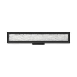 Courtney 24-inch Textured Black 5CCT LED Vanity Light with Clear Water Glass