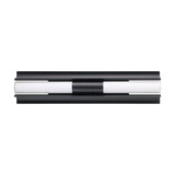 Colton 24-inch 2-light Textured Black 5CCT LED Vanity Light with Etched Opal Glass Shades